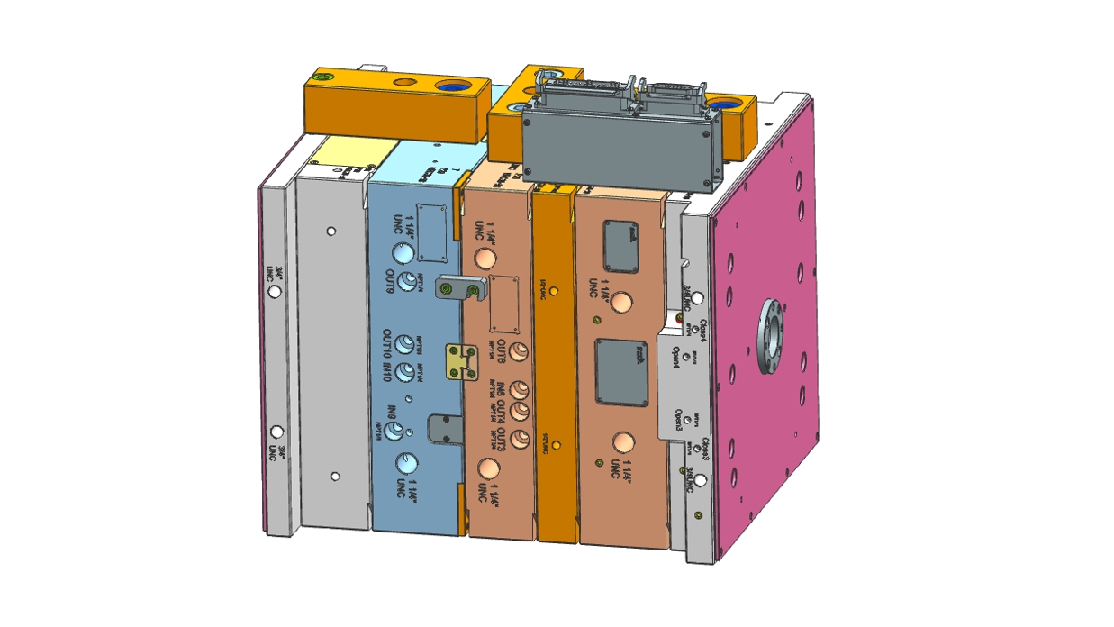 美制UNC標準全3D出口模具設計案例-DME標準詳解
